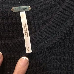 FREE PEOPLE CUT OUT DISTRESSED SWEATER